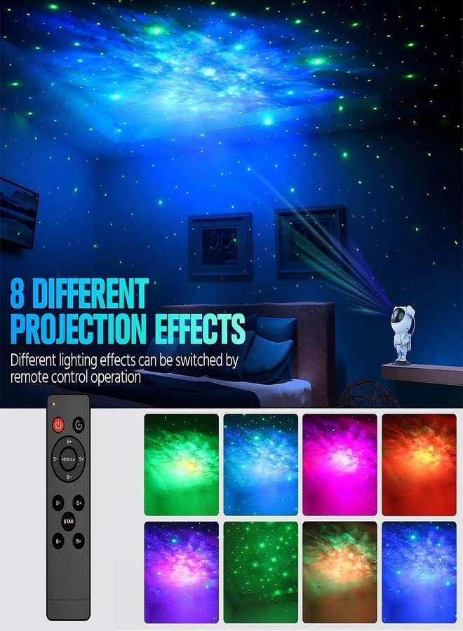 Quace Star Projector Galaxy Night Light - Astronaut Space Projector, Starry Nebula Ceiling LED Lamp with Timer and Remote, Kids Room Decor Aesthetic, Gifts for Christmas, Birthdays, Valentine's Day - Image 4